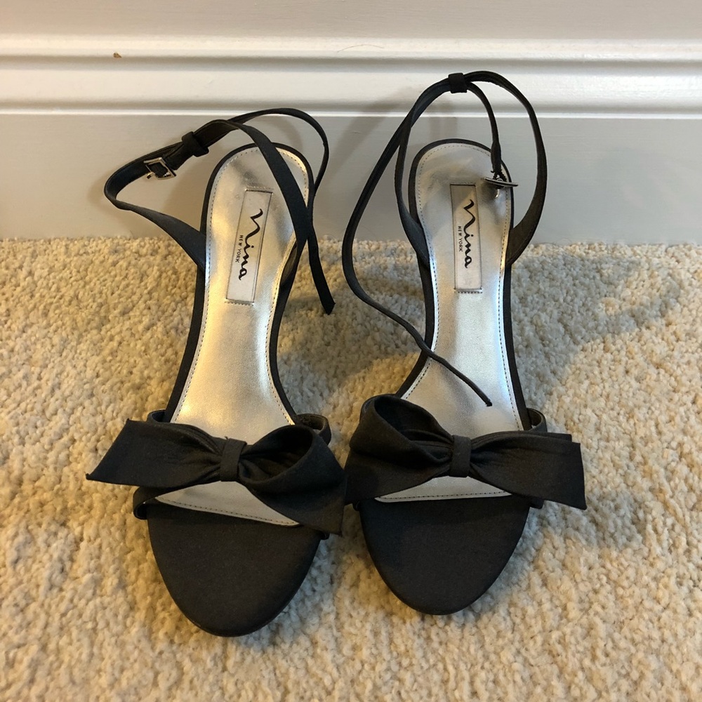 Black Bow Heels